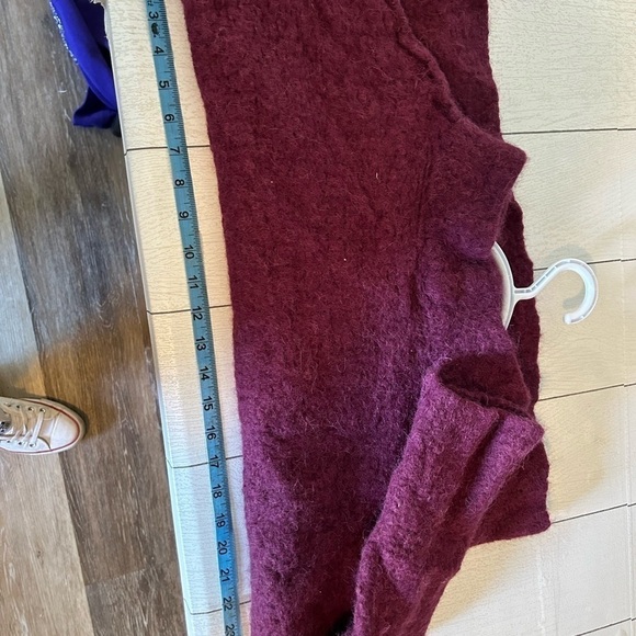 Free people 89% alpaca wool mix neck cropped sweater size large - Picture 7 of 8